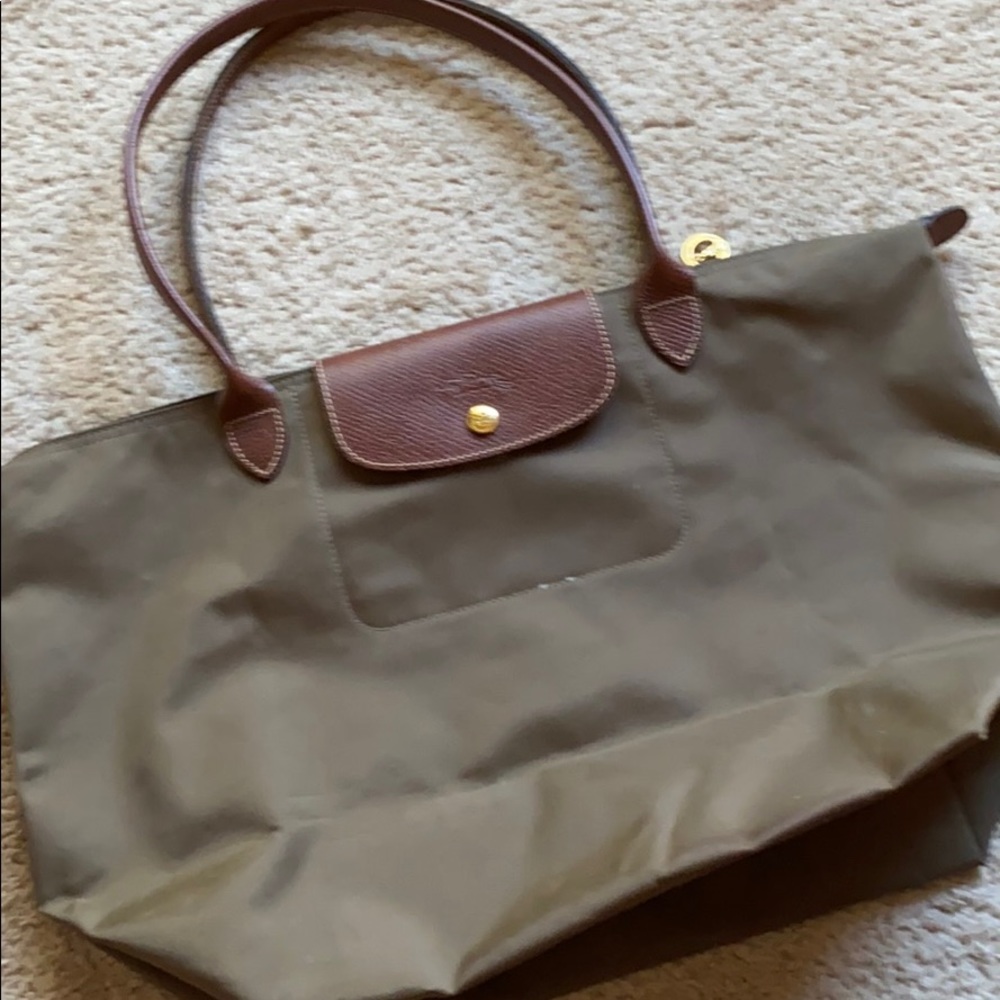 Longchamp large bag in Olive